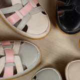 Hilda — Closed-Toe Woven Strap Comfort Sandals