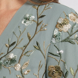 Evelina — Floral V-Neck Maxi Dress with Flutter Sleeves