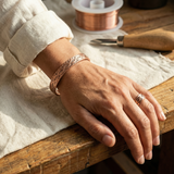Kenzie — Knot Cuff and Ring Copper-Tone Set