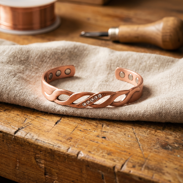 Kendra — Open Twist Copper-Tone Cuff Bracelet
