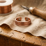 Mira — Woven Pattern Copper-Tone Ring