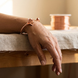 Hana — Shell Fan Open Copper-Tone Cuff Bracelet