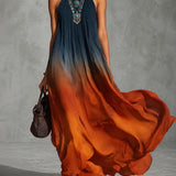 Auberta — Ombre Halter-Neck Maxi Dress with Flowing Silhouette