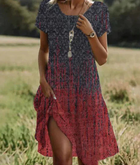 Hjordis — Navy Red Ombre
