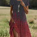  Navy Red Ombre