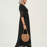 Eglantyne — Sheer-Panel Maxi Dress