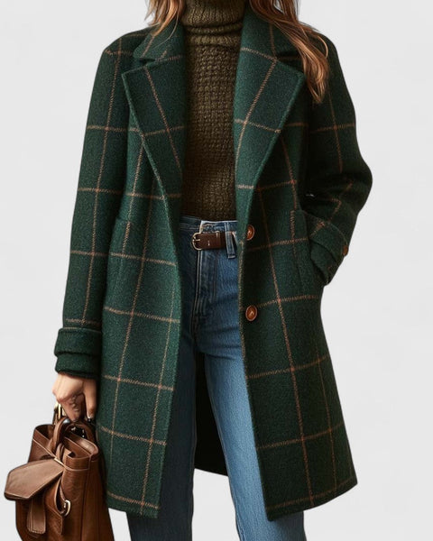 Kaitlyn — Elegant Plaid Coat