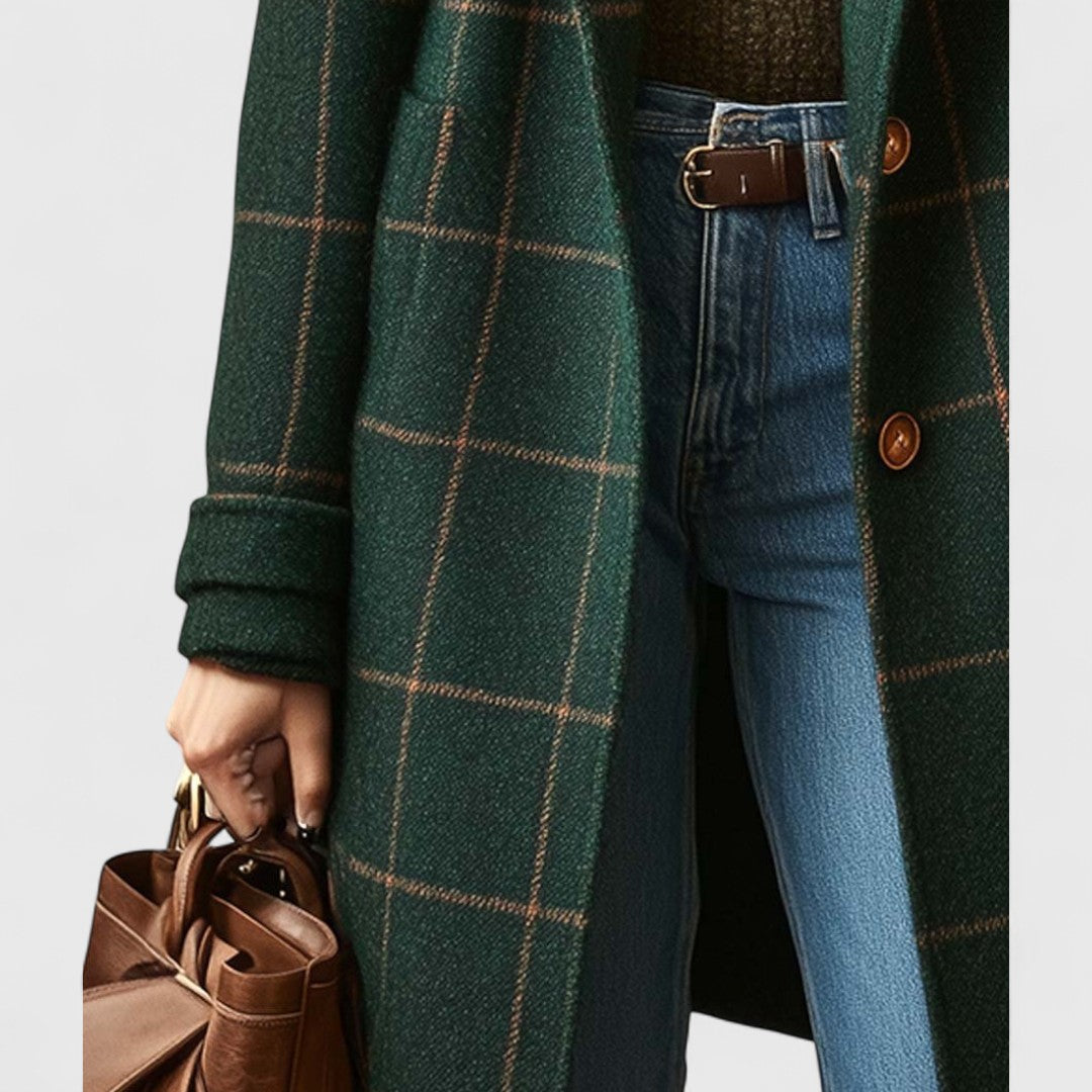 Kaitlyn — Elegant Plaid Coat