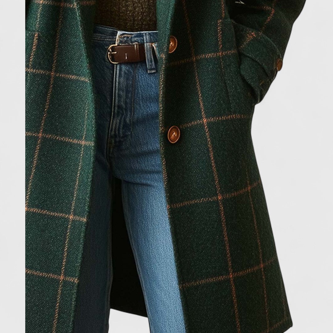 Kaitlyn — Elegant Plaid Coat