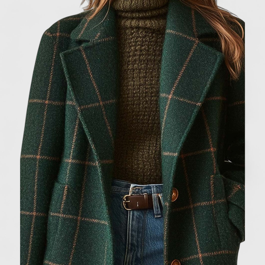 Kaitlyn — Elegant Plaid Coat