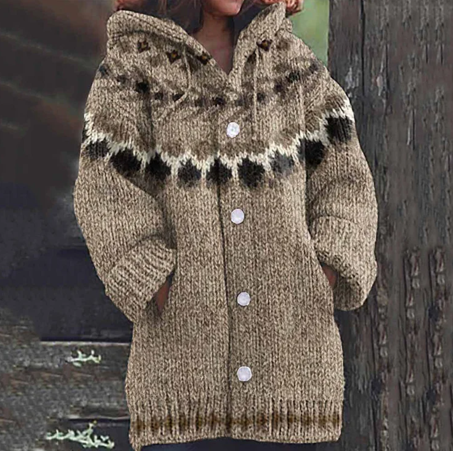 Karen — Chic and Cozy Cardigan - Brown