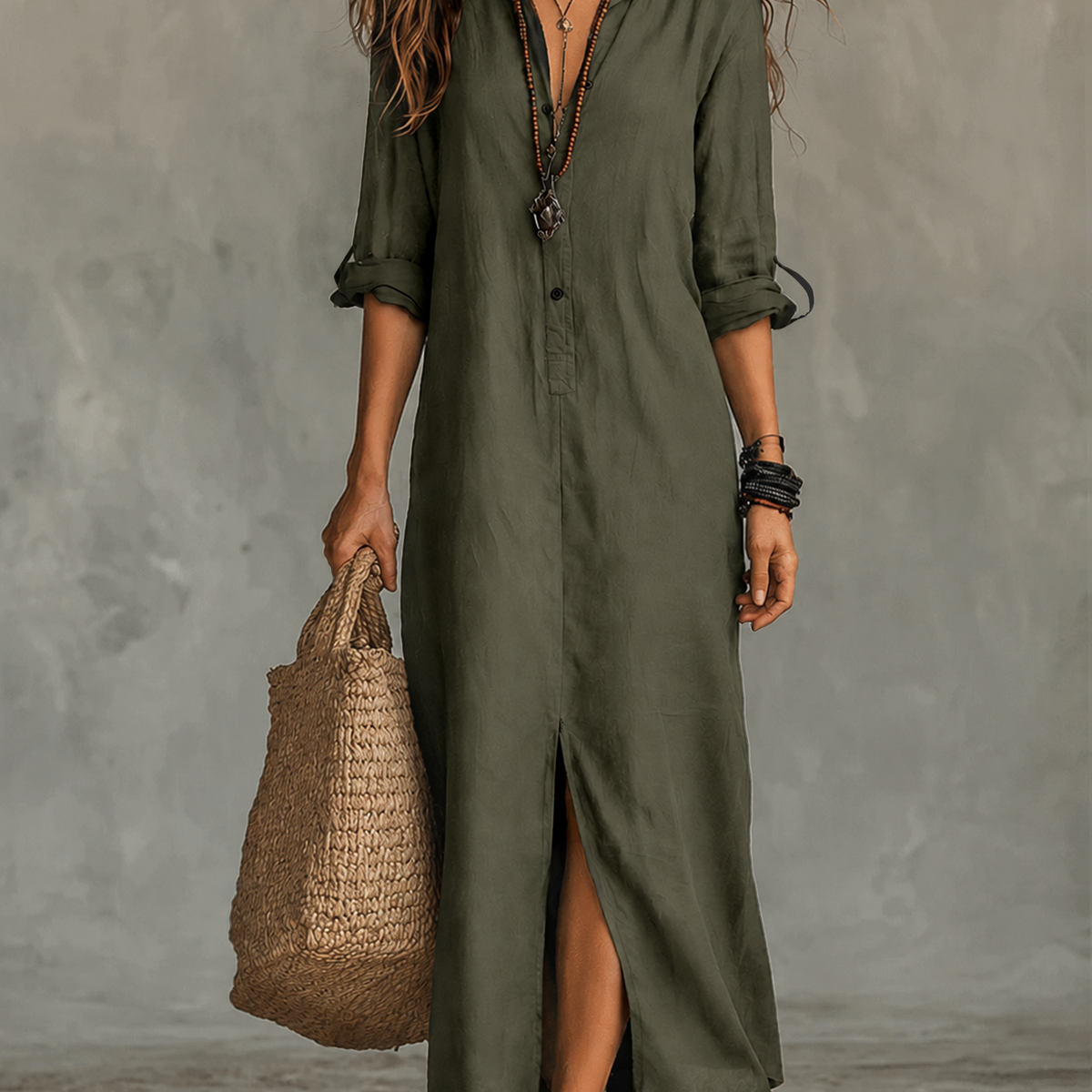 Henley — Olive Green