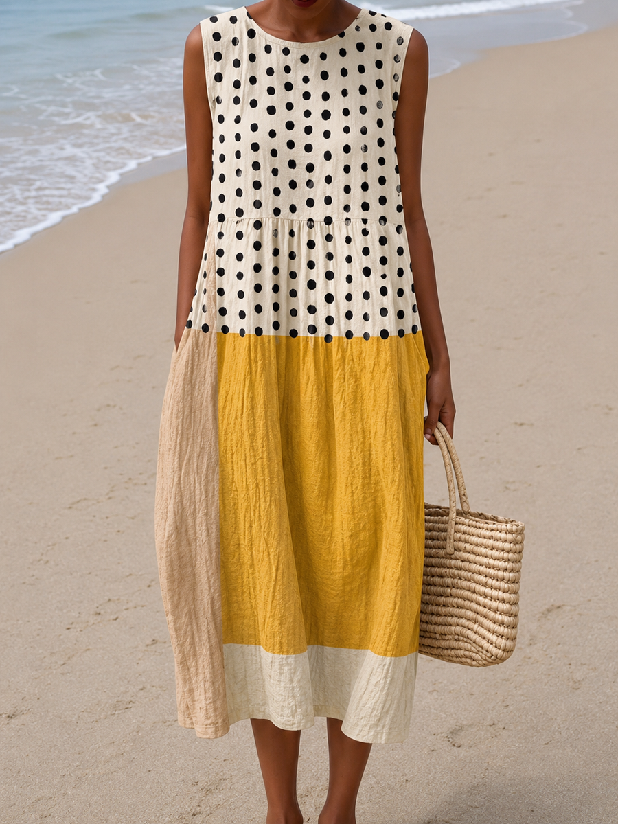 Jolanta — Polka Dot Colour-Block