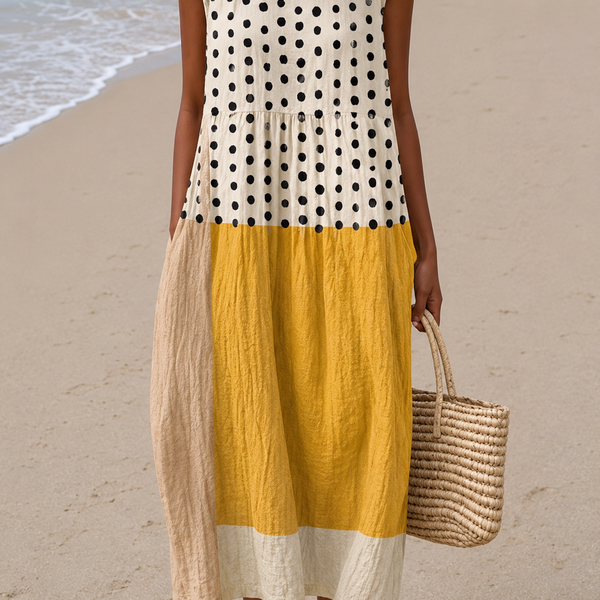 Jolanta — Polka Dot Colour-Block