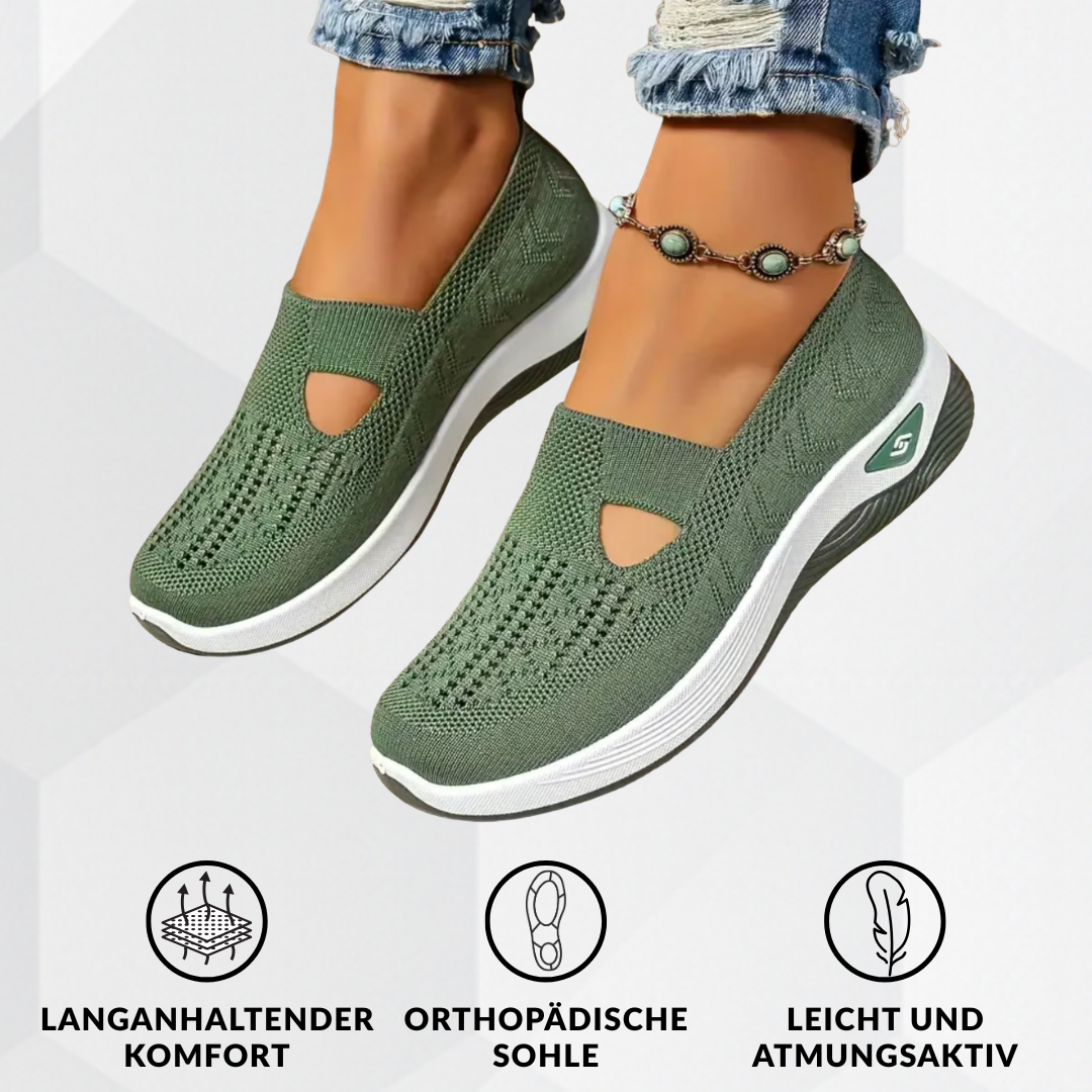 Fanny — Cut-Out Slip-On Knit Sneakers