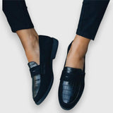Jemma — Black Penny Loafers