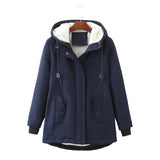 Lyra Cozy Essential Hooded Jacket in Navy Blue