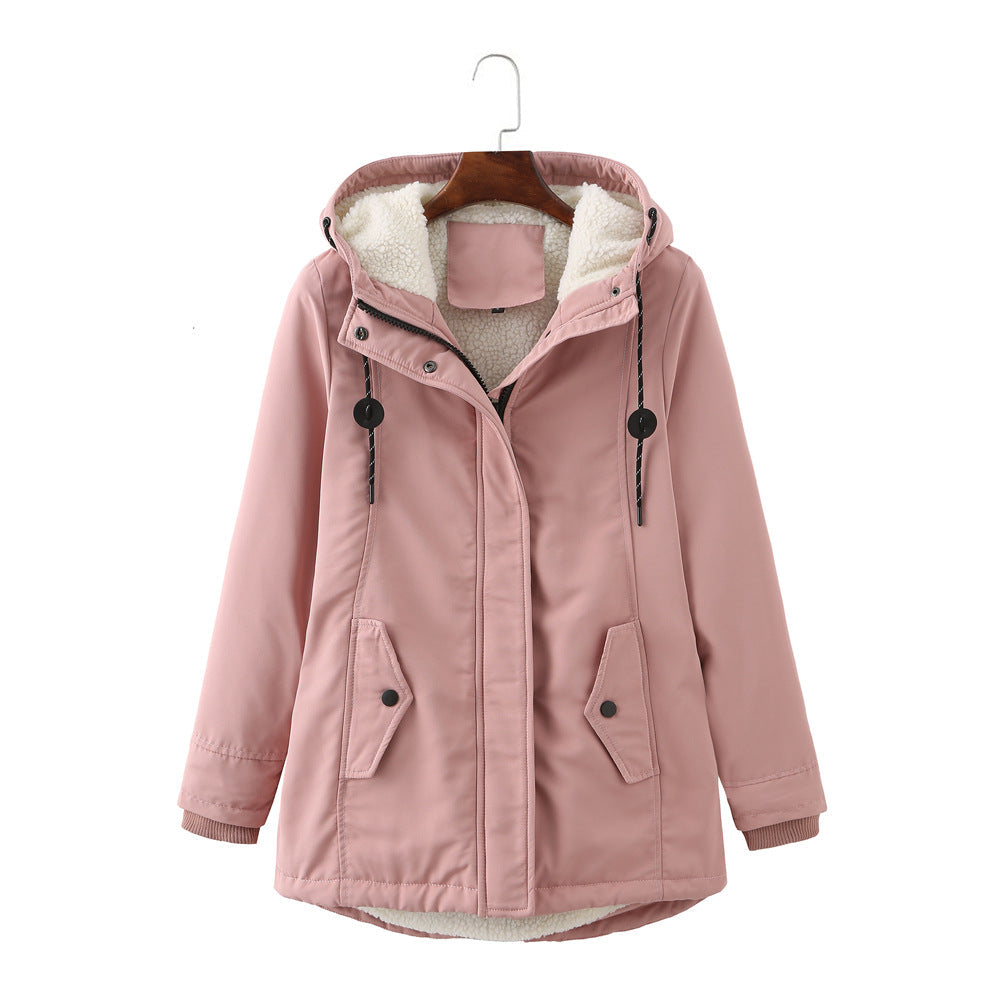 Lyra Cozy Essential Hooded Jacket in Pink