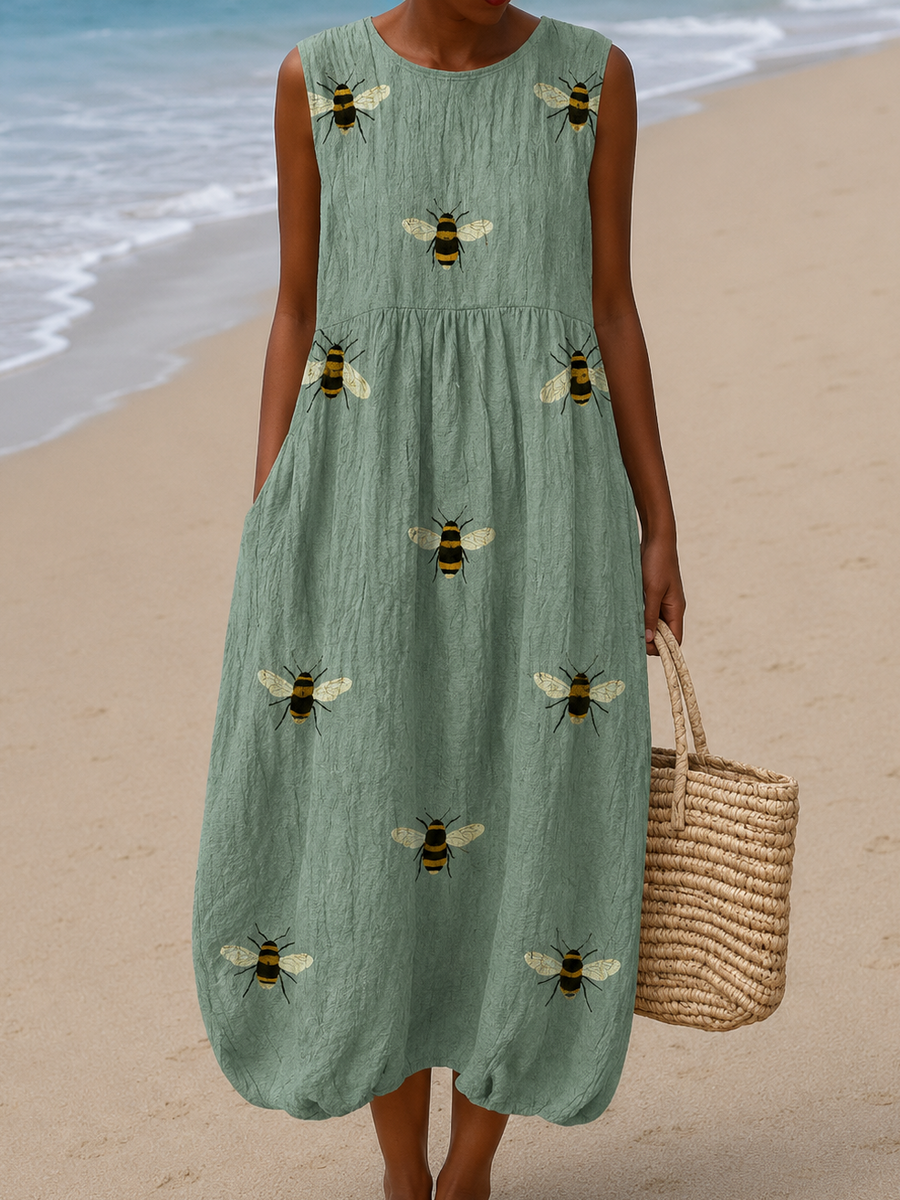 Quilla — Sage Bee Print