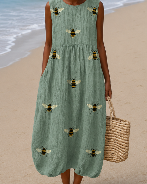 Quilla — Sage Bee Print