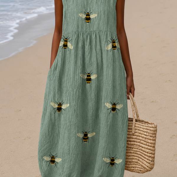 Quilla — Sage Bee Print