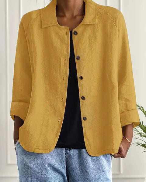 Harlow — Relaxed Button-Front Shirt Jacket