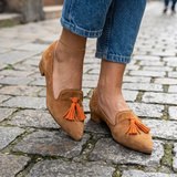 Agnese — Pointed-Toe Printed Slip-On Flats