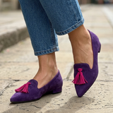 Agnese — Pointed-Toe Printed Slip-On Flats