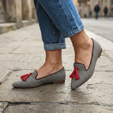 Agnese — Pointed-Toe Printed Slip-On Flats