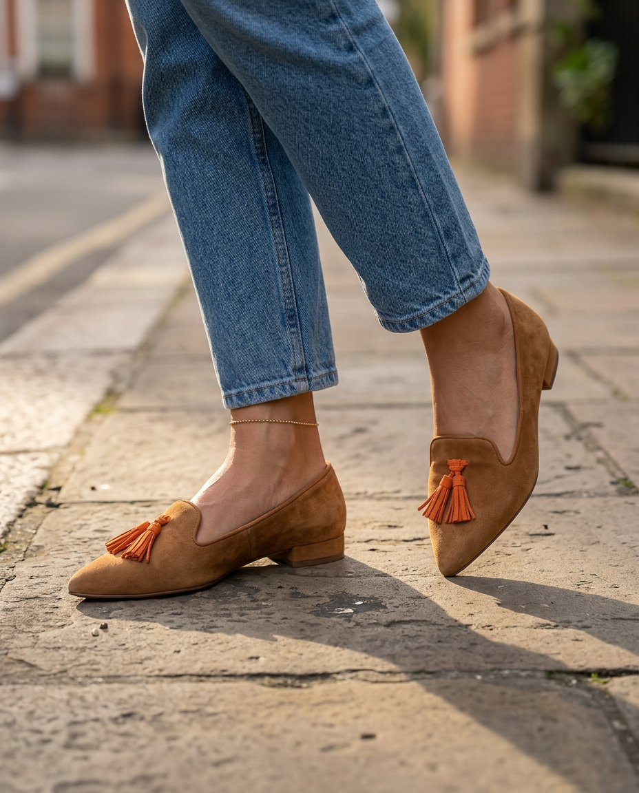Agnese — Pointed-Toe Printed Slip-On Flats