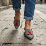 Agnese — Pointed-Toe Printed Slip-On Flats