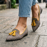 Agnese — Pointed-Toe Printed Slip-On Flats