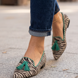 Agnese — Pointed-Toe Printed Slip-On Flats