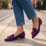 Agnese — Pointed-Toe Printed Slip-On Flats