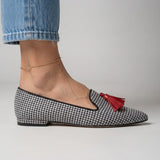 Agnese — Pointed-Toe Printed Slip-On Flats
