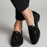 Arianna — Black Penny Loafers with Padded Insole