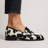 Giorgia — Cow-Print Penny Loafers