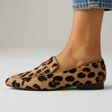 Anastasia — Leopard-Print Loafers with Gold Bit