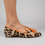 Agnese — Pointed-Toe Printed Slip-On Flats