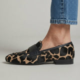 Ambra — Leopard-Print Loafers with Black Trim