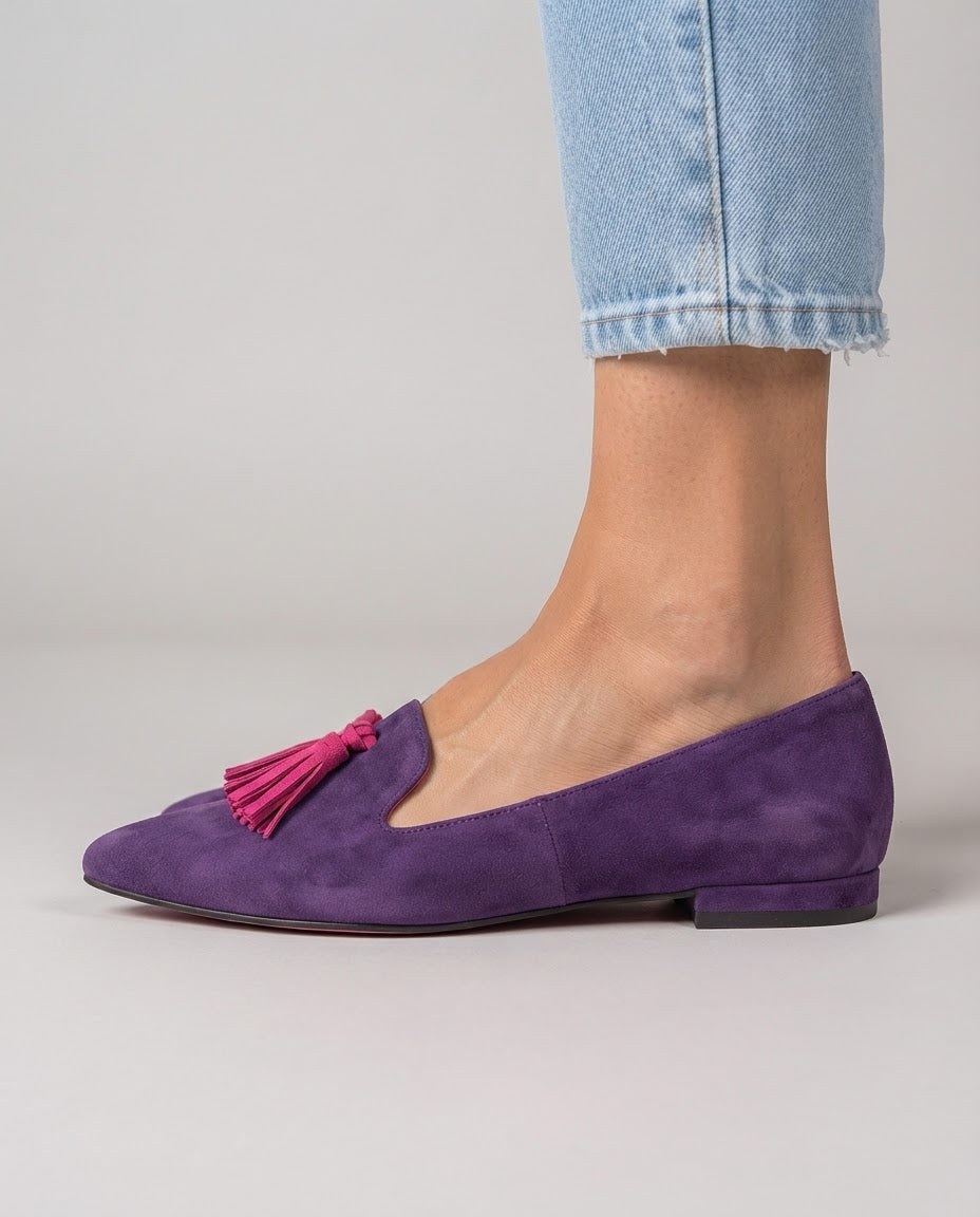 Agnese — Pointed-Toe Printed Slip-On Flats