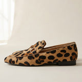 Anastasia — Leopard-Print Loafers with Gold Bit