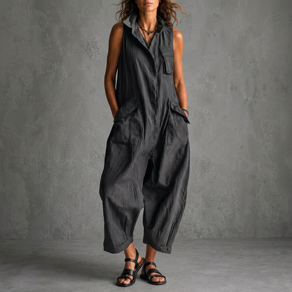 Edmunda — Relaxed Utility Jumpsuit with Oversized Pockets