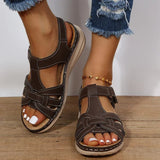 Geraldine — Cross-Strap Cork-Footbed Sandals