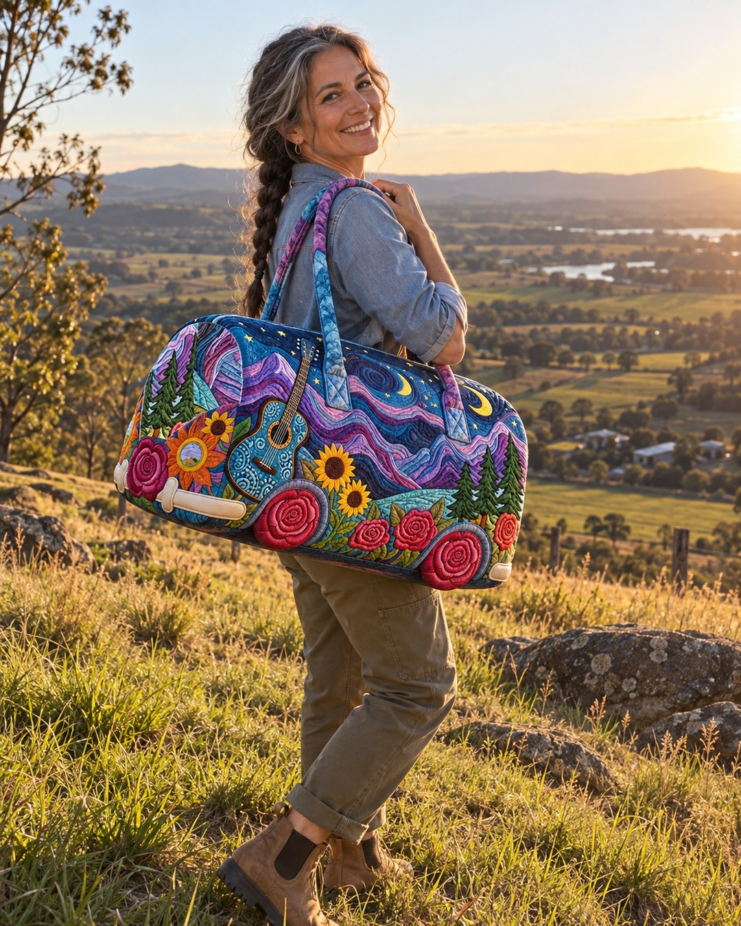 Colleen S. with her camper van bag