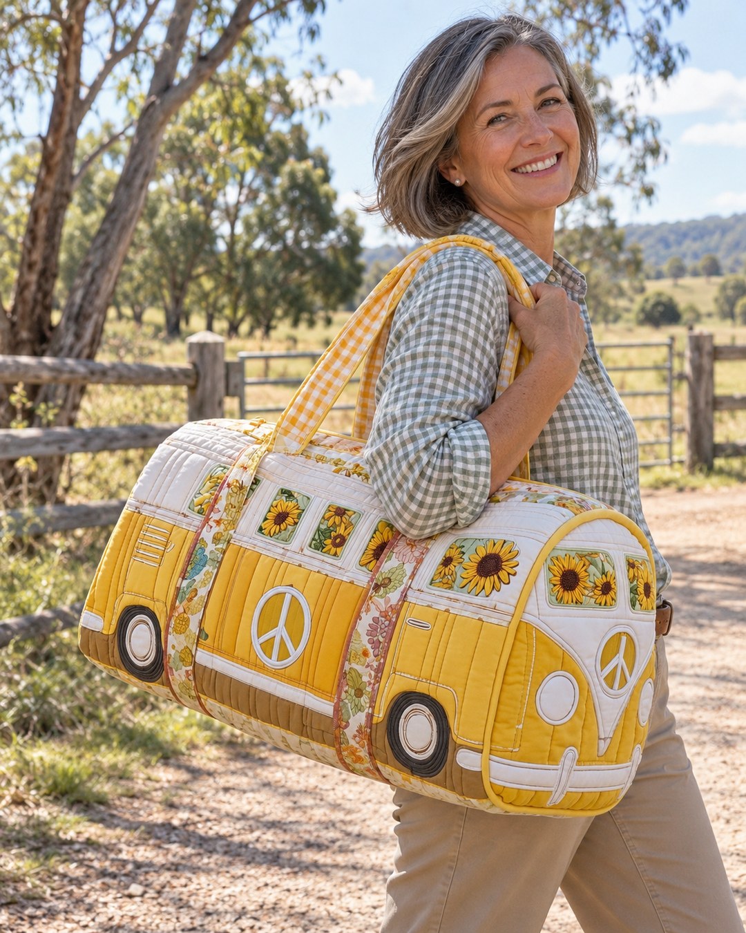Sharon T. with her camper van bag