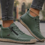 Hallie — Side-Zip Stitched Comfort Sneakers
