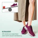 Justine — Purple Air-Cushion Lace-Up Sport Sneakers