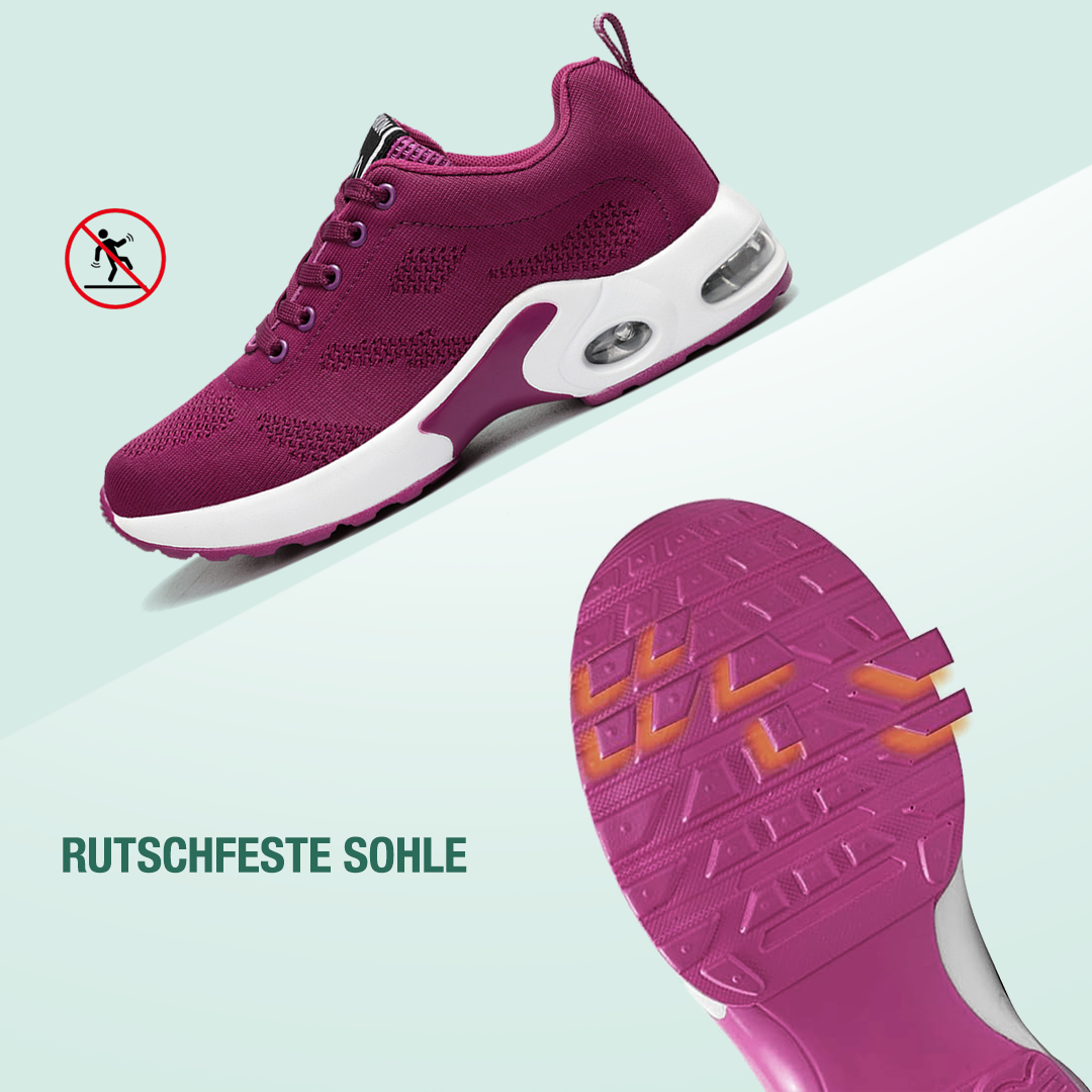 Justine — Purple Air-Cushion Lace-Up Sport Sneakers