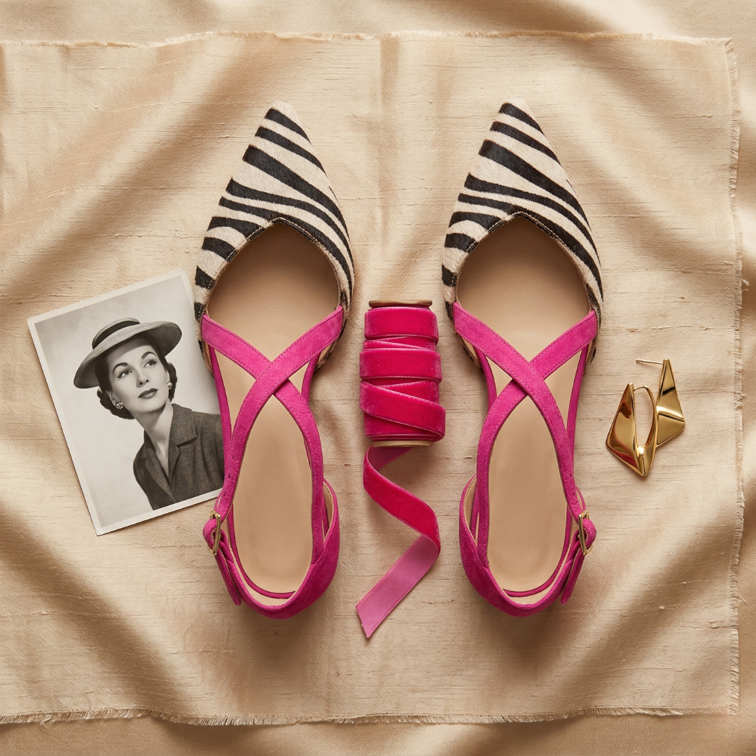 Fosca — Pointed Ballerinas with Cross Straps